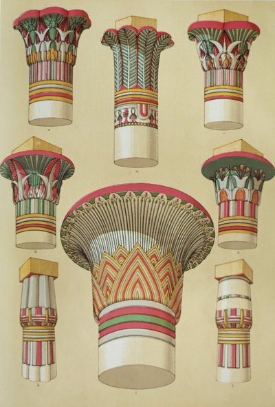 Ägyptische Kapitelle aus 